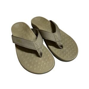 Vionic Wave Unisex Flip Flop Sandals Khaki / Taupe  Mens 6 Women 7